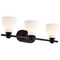 Nuvo Russel - 3 Light Vanity - Matte Black with Satin White Glass 60/8023 - alternate 5